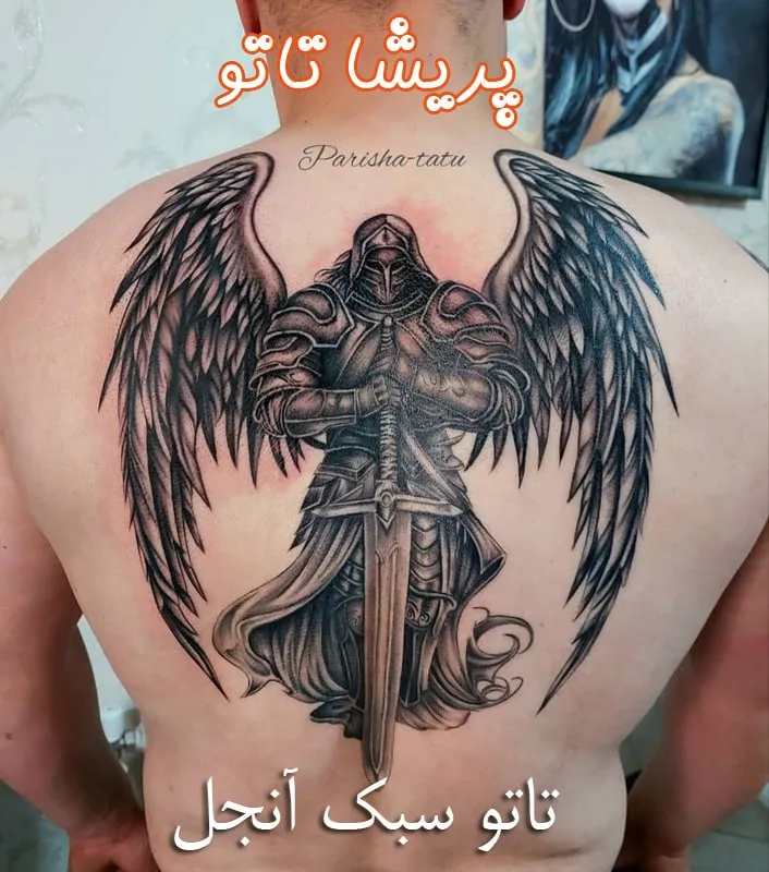 تاتو کمر طرح مردانه